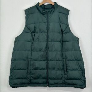 J Jill Womens 4X Goose Down Filled Quilted Puffer Vest Sz 4X Full Zip STAINED